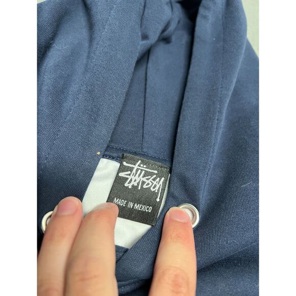 Stussy International Strawberry Double Sided Navy Hoodie Size Large - Picture 6 of 6